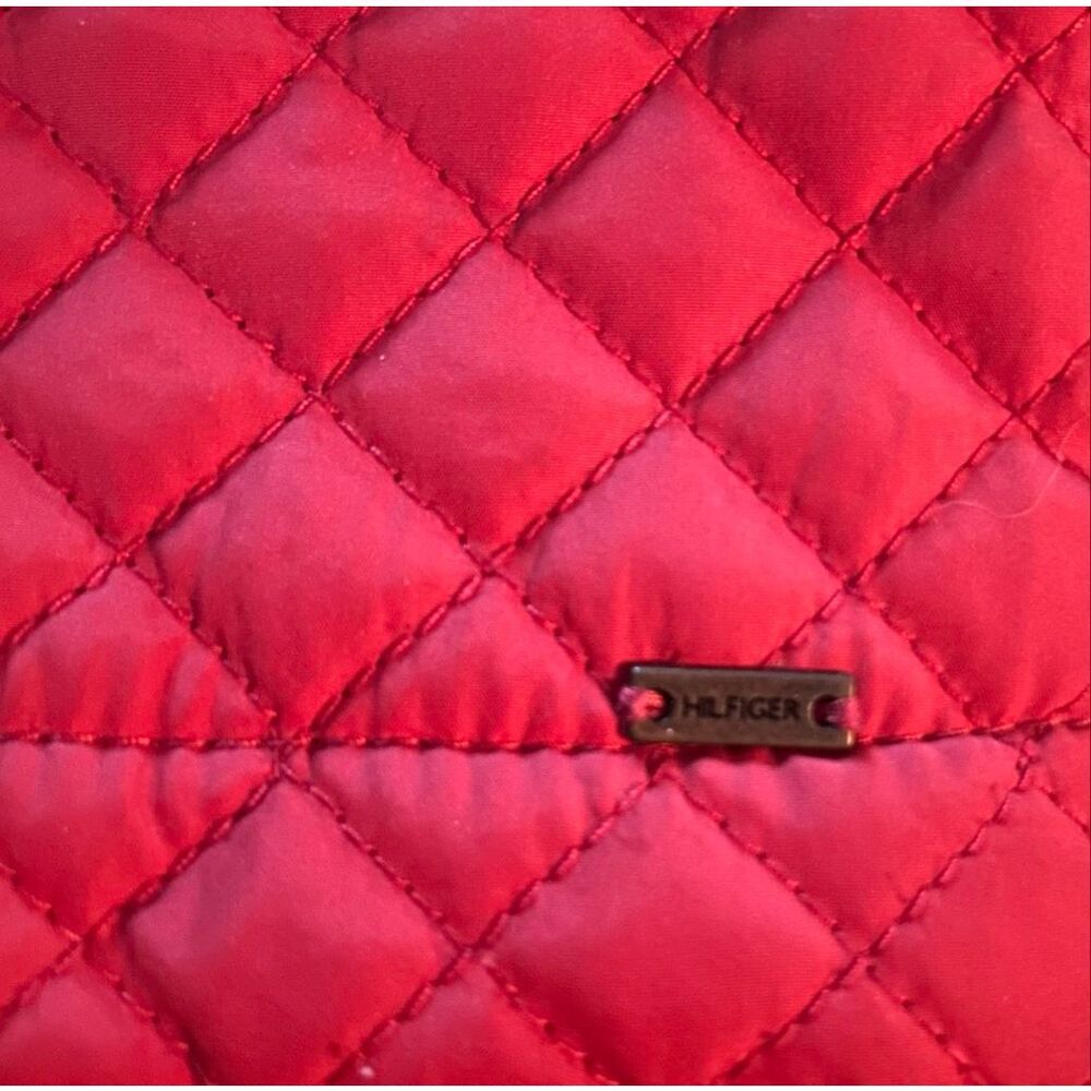 Tommy Hilfiger | Red Quilted Full Zip Collared Jacket Size Small - Picture 4 of 4